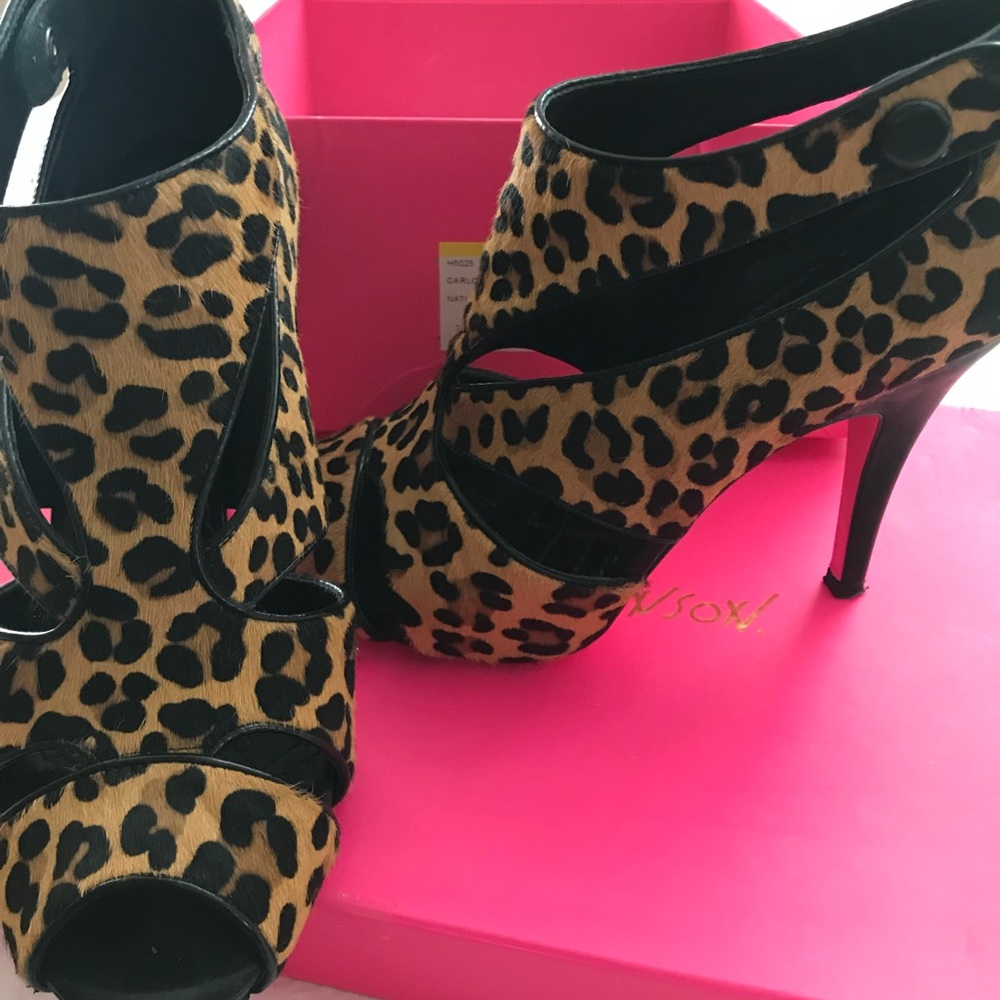 Betsy Johnson heels 7.5 leopard - Picture 2 of 4